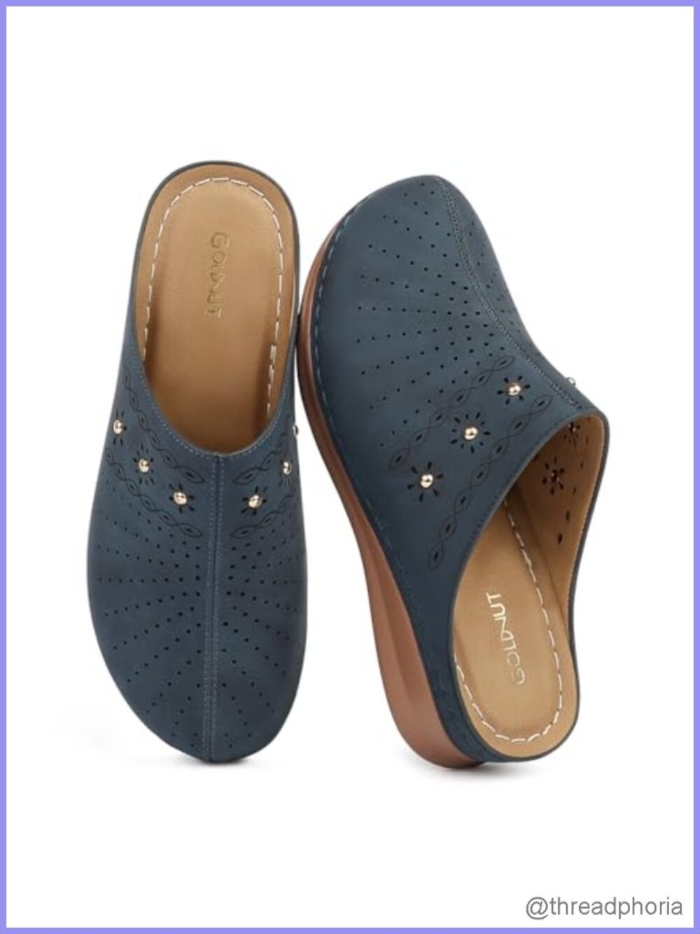 Women's Closed Toe Clogs Comfortable Slip On Mules Wedge Heel Faux Leather
